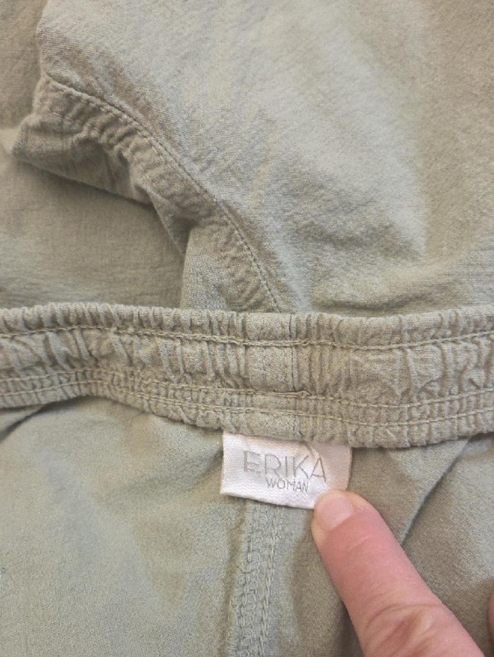 Erika Light Olive Drawstring Jogger Pants Womens Sz 1x - Picture 2 of 3